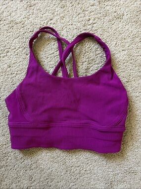 Women’s size 6, Lululemon Ribbed Purple Size 6 Longline Energy Bra